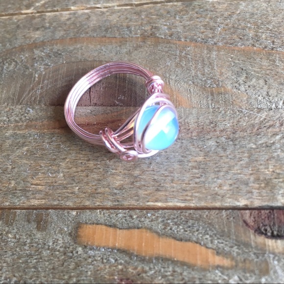 Genuine Opalite Wire Wrapped Ring - Picture 7 of 7